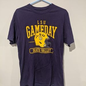 47 Brand LSU GameDay Death Valley Tee Shirt Medium Purple